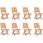 vidaXL Sillas de jardín plegables 8 pzas madera maciza de eucalipto vidaXL Sillas de jardín plegables 8 pzas madera maciza de eucalipto