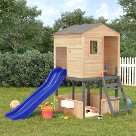 vidaXL Parque infantil de exterior madera maciza de abeto