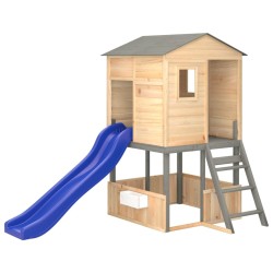 vidaXL Parque infantil de exterior madera maciza de abeto
