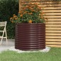 vidaXL Jardinera acero con recubrimiento en polvo marrón 80x80x68cm vidaXL Jardinera acero con recubrimiento en polvo marrón 80x80x68cm