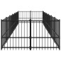 vidaXL Perrera de exterior de acero 13,14 m²