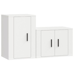 vidaXL Set de muebles de TV 2 piezas madera contrachapada blanco
