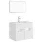 vidaXL Juego de muebles de baño madera de ingeniería blanco vidaXL Juego de muebles de baño madera de ingeniería blanco