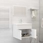vidaXL Juego de muebles de baño madera de ingeniería blanco vidaXL Juego de muebles de baño madera de ingeniería blanco