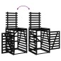 vidaXL Cobertizo doble para cubos de basura madera maciza pino negro vidaXL Cobertizo doble para cubos de basura madera maciza pino negro