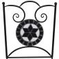 vidaXL Set de mesa y sillas de jardín 3 piezas mosaico blanco y negro