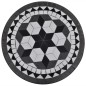 vidaXL Set de mesa y sillas de jardín 3 piezas mosaico blanco y negro