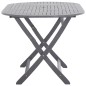 vidaXL Juego de comedor de jardín 9 pzas madera maciza de acacia gris