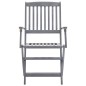 vidaXL Juego de comedor de jardín 9 pzas madera maciza de acacia gris