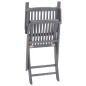 vidaXL Juego de comedor de jardín 9 pzas madera maciza de acacia gris