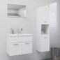 vidaXL Juego de muebles de baño madera de ingeniería blanco vidaXL Juego de muebles de baño madera de ingeniería blanco
