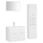 vidaXL Juego de muebles de baño madera de ingeniería blanco vidaXL Juego de muebles de baño madera de ingeniería blanco