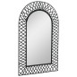 vidaXL Espejo de pared de jardín arqueado 50x80 cm negro vidaXL Espejo de pared de jardín arqueado 50x80 cm negro