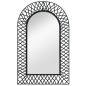 vidaXL Espejo de pared de jardín arqueado 50x80 cm negro vidaXL Espejo de pared de jardín arqueado 50x80 cm negro