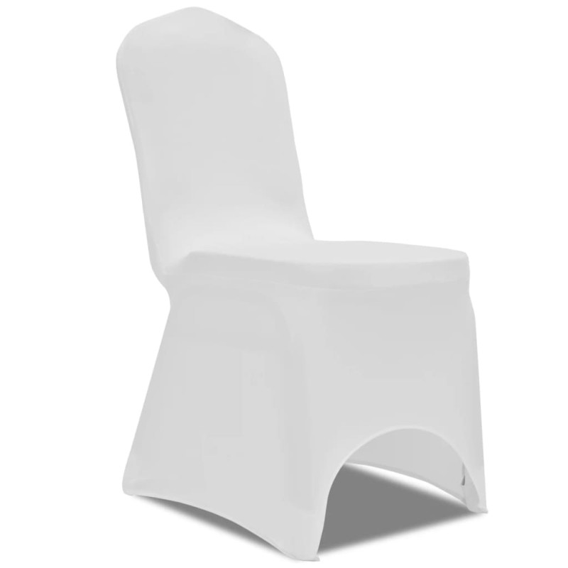 vidaXL Fundas elásticas para sillas blancas 100 unidades vidaXL Fundas elásticas para sillas blancas 100 unidades