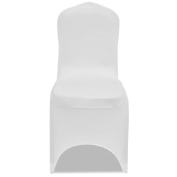 vidaXL Fundas elásticas para sillas blancas 100 unidades