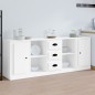vidaXL Aparadores 3 piezas madera contrachapada blanco vidaXL Aparadores 3 piezas madera contrachapada blanco