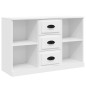 vidaXL Aparadores 3 piezas madera contrachapada blanco vidaXL Aparadores 3 piezas madera contrachapada blanco