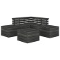 vidaXL Juego de muebles de jardín de palets 6 piezas 