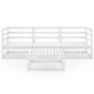 vidaXL Set de salón de jardín de 4 pzas blanco madera maciza de pino vidaXL Set de salón de jardín de 4 pzas blanco madera maciza de pino