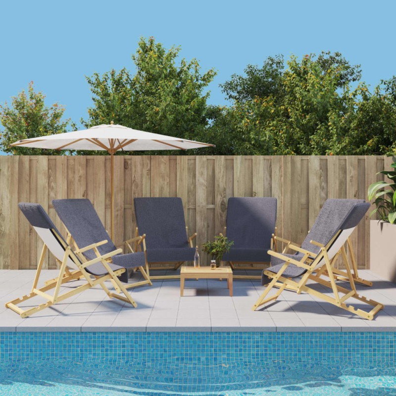 vidaXL Toallas de playa 6 uds tela gris antracita 400 g/m² 60x135 cm vidaXL Toallas de playa 6 uds tela gris antracita 400 g/m² 60x135 cm