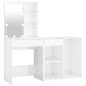 vidaXL Tocador con LED y armario madera contrachapada blanco brillante vidaXL Tocador con LED y armario madera contrachapada blanco brillante