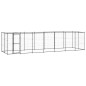 vidaXL Perrera de exterior de acero con techo 16,94 m² vidaXL Perrera de exterior de acero con techo 16,94 m²