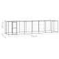 vidaXL Perrera de exterior de acero con techo 16,94 m² vidaXL Perrera de exterior de acero con techo 16,94 m²