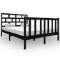 vidaXL Estructura de cama de madera maciza de pino negro 140x190 cm vidaXL Estructura de cama de madera maciza de pino negro 140x190 cm