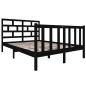 vidaXL Estructura de cama de madera maciza de pino negro 140x190 cm vidaXL Estructura de cama de madera maciza de pino negro 140x190 cm