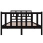 vidaXL Estructura de cama de madera maciza de pino negro 140x190 cm vidaXL Estructura de cama de madera maciza de pino negro 140x190 cm