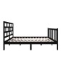 vidaXL Estructura de cama de madera maciza de pino negro 140x190 cm vidaXL Estructura de cama de madera maciza de pino negro 140x190 cm