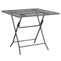 vidaXL Set de comedor de jardín 3 pzas malla metal expandido antracita vidaXL Set de comedor de jardín 3 pzas malla metal expandido antracita