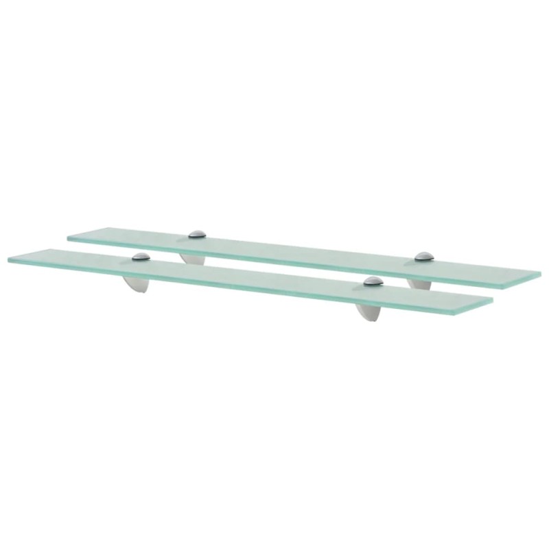 vidaXL Estantes flotantes 2 unidades vidrio 8 mm 70x10 cm vidaXL Estantes flotantes 2 unidades vidrio 8 mm 70x10 cm