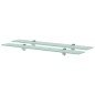 vidaXL Estantes flotantes 2 unidades vidrio 8 mm 70x10 cm vidaXL Estantes flotantes 2 unidades vidrio 8 mm 70x10 cm