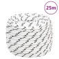 vidaXL Cuerda para barco trenzada poliéster blanco 12 mmx25 m vidaXL Cuerda para barco trenzada poliéster blanco 12 mmx25 m