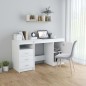 vidaXL Escritorio de madera contrachapada blanco 140x50x76 cm vidaXL Escritorio de madera contrachapada blanco 140x50x76 cm