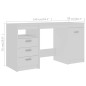 vidaXL Escritorio de madera contrachapada blanco 140x50x76 cm vidaXL Escritorio de madera contrachapada blanco 140x50x76 cm