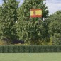 vidaXL Mástil y bandera de España aluminio 5,55 m vidaXL Mástil y bandera de España aluminio 5,55 m