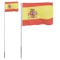 vidaXL Mástil y bandera de España aluminio 5,55 m vidaXL Mástil y bandera de España aluminio 5,55 m