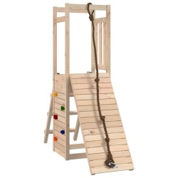 vidaXL Parque infantil de exterior madera maciza de pino
