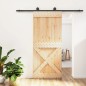 vidaXL Puerta corredera con herrajes madera maciza de pino 90x210 cm vidaXL Puerta corredera con herrajes madera maciza de pino 90x210 cm