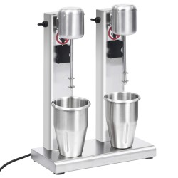 vidaXL Batidora de batidos con doble vaso de acero inoxidable 2 L