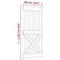 vidaXL Puerta corredera con herrajes madera maciza de pino 90x210 cm vidaXL Puerta corredera con herrajes madera maciza de pino 90x210 cm
