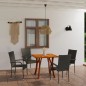 vidaXL Juego de comedor para jardín 5 piezas gris