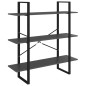 vidaXL Estantería 5 niveles madera ingeniería gris 100x30x175 cm vidaXL Estantería 5 niveles madera ingeniería gris 100x30x175 cm