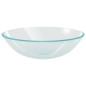 vidaXL Lavabo con grifo y tapón pulsador cristal templado transparente