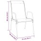 vidaXL Juego de comedor para jardín 7 piezas acero y textilene negro vidaXL Juego de comedor para jardín 7 piezas acero y textilene negro