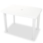 vidaXL Set de mesa y sillas bistró de jardín 3 piezas plástico blanco