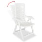 vidaXL Set de mesa y sillas bistró de jardín 3 piezas plástico blanco